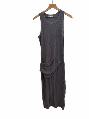 James Perse Crewneck Tank midi dress in Charcoal Gray